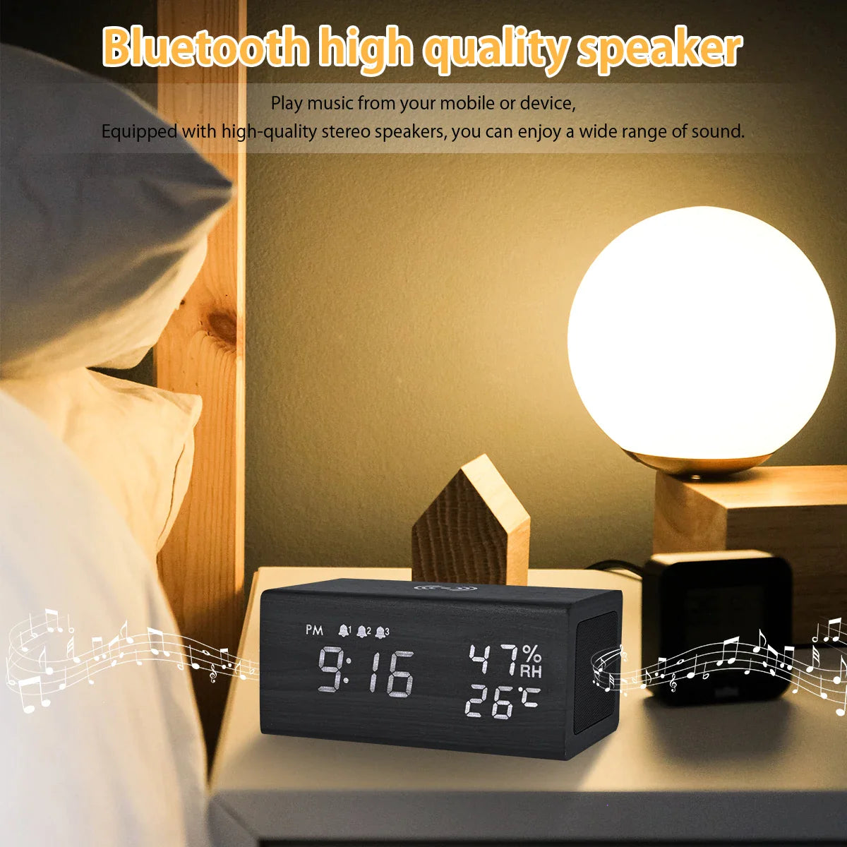 4 in 1 Digital Alarm Clock/Bluetooth Speaker/Wireless Charger/Temperature & Humidity Display - Premium Chargers & Powerbanks from Dressmycell.com - Just $50! Shop now at Dressmycell.com 4 in 1 Digital Alarm Clock/Bluetooth Speaker/Wireless Charger/Temperature & Humidity Display - Premium Chargers & Powerbanks from Dressmycell.com - Just $50! Shop now at Dressmycell.com